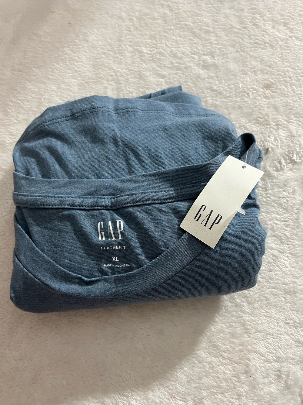 GAP Featherweight Long Sleeve Crewneck T-Shirt Cotton & Modal Blend Feather T XL